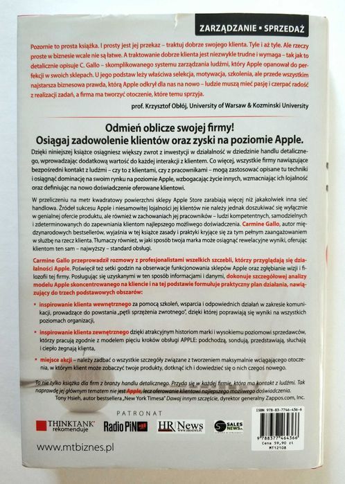 DOŚWIADCZENIE APPLE, Lojalność klientów, Carmine Gallo, UNIKAT!
