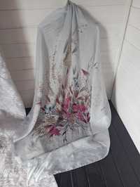 Дизайнерський авторський платок хустка Gim Renoir з квітковим принтом
