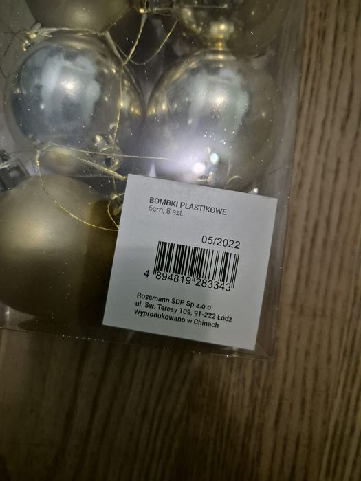 Bombki na choinkę złote