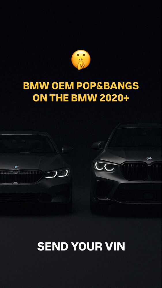 OEM прострелы выхлопа BMW F/G 2020+ Pop&Bangs/Попкорн без Анлока Femto