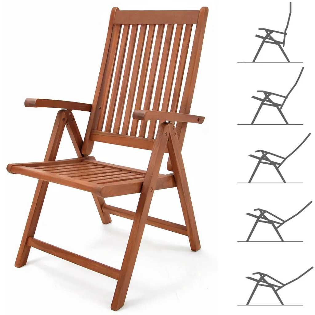 Дерев’яне крісло розкладне, складний стілець, садові меблі