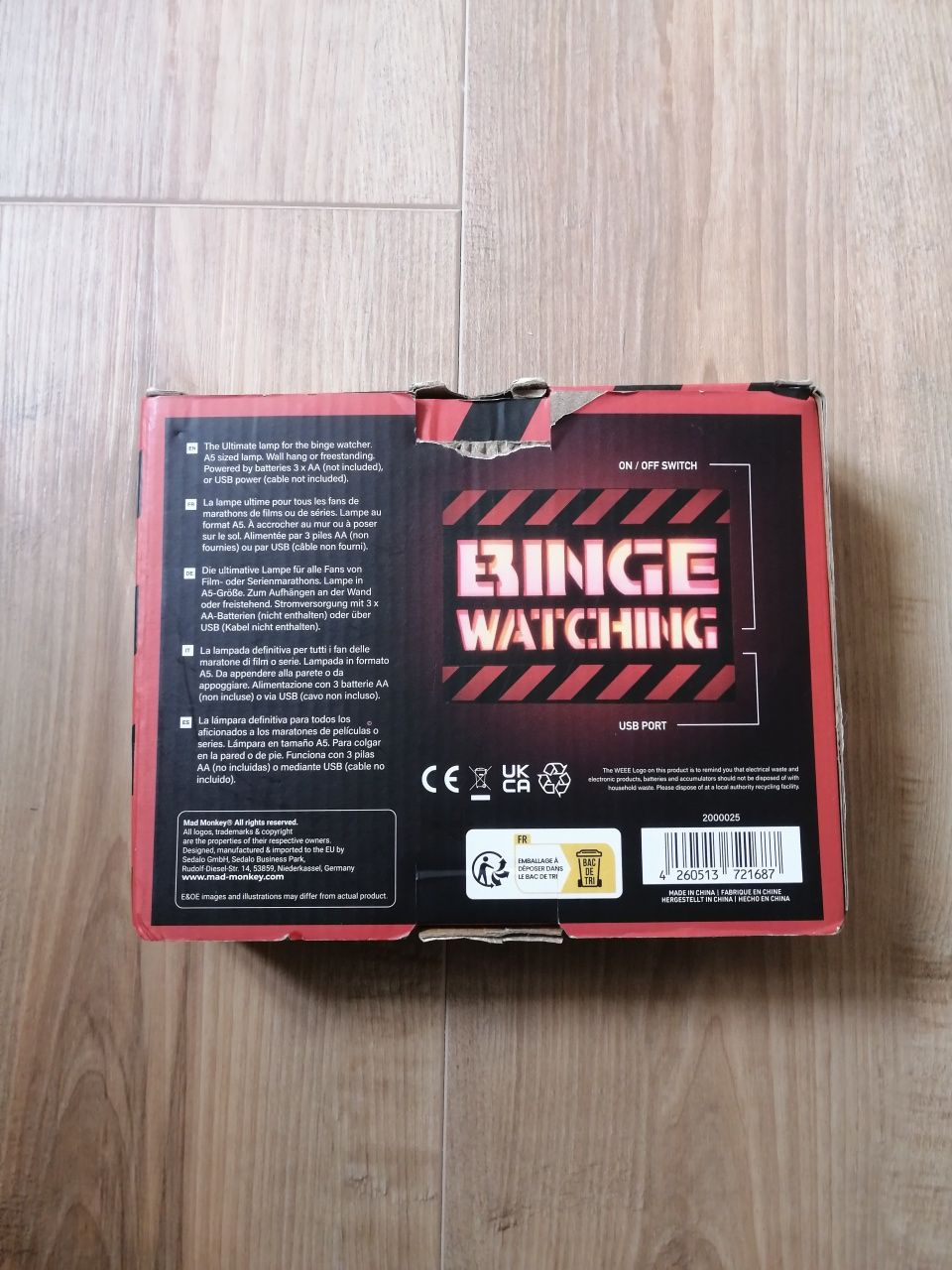 Lampka led "Binge Watching"