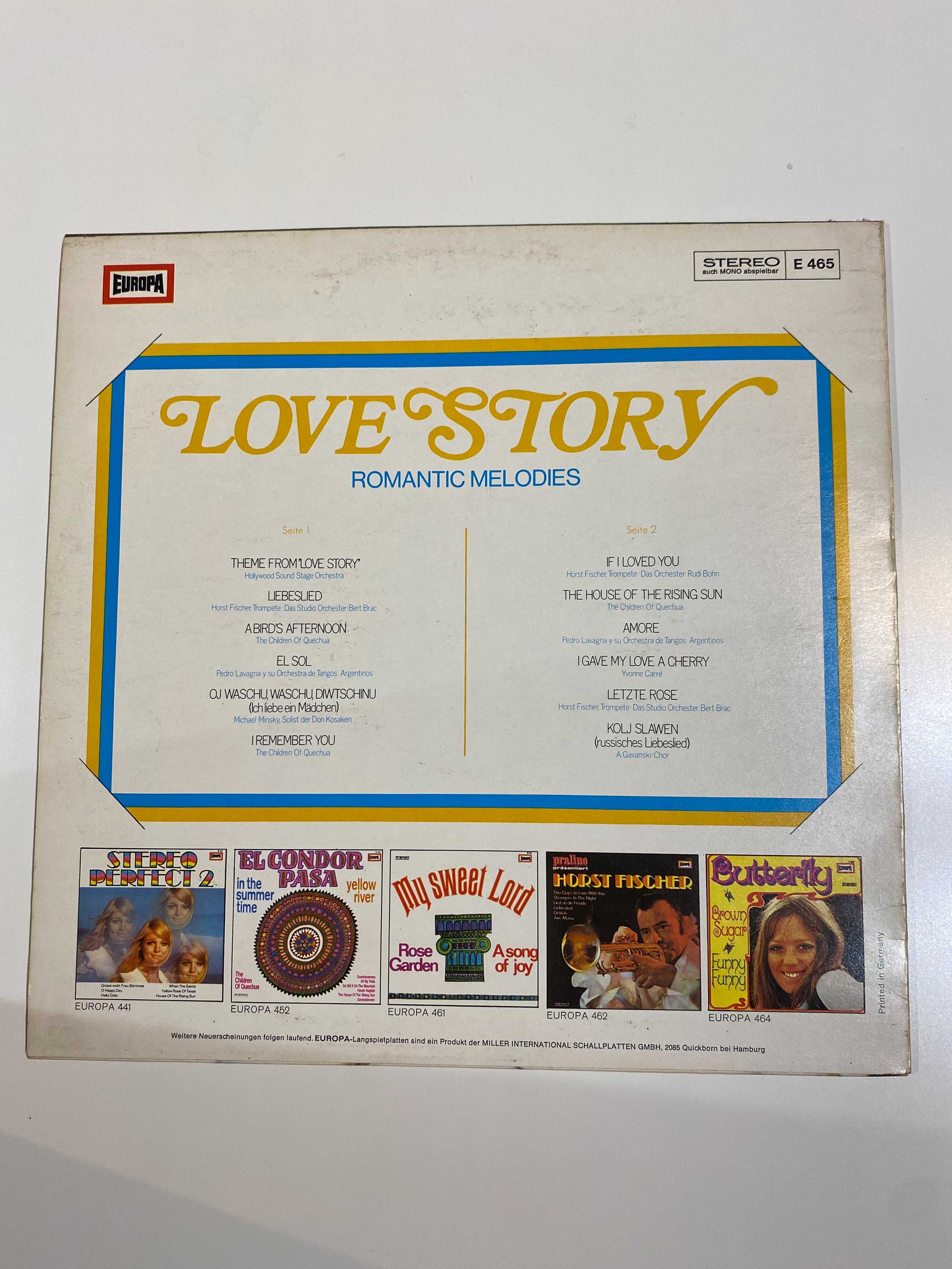 Winyl Love Story. Romantic Melodies 1971