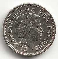 1 Pound, Libra de 2002, Reino Unido, Isabel II