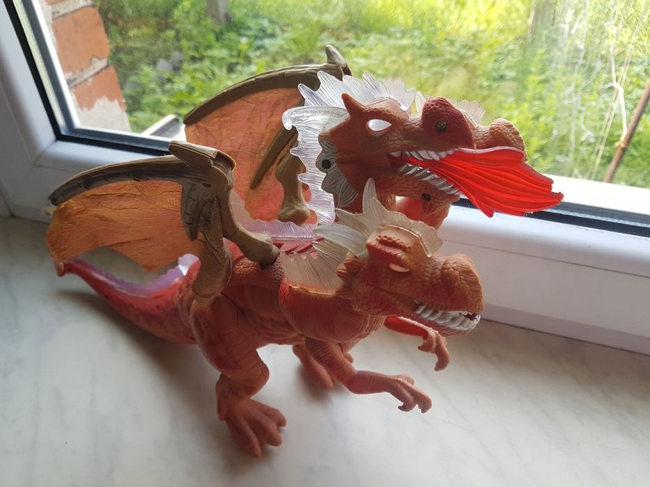 Zabawka Smok interaktywny 3głowy, interaktywny dinozaur