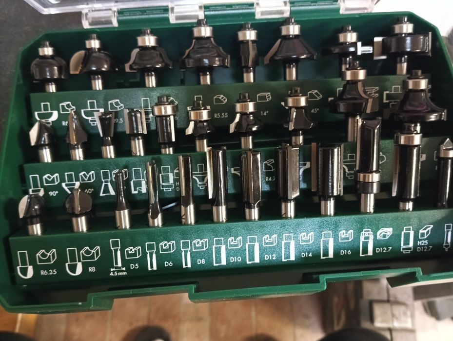 Frezy wiertła Zestaw frezów do frezarki górnowrzecionowej PARKSIDE