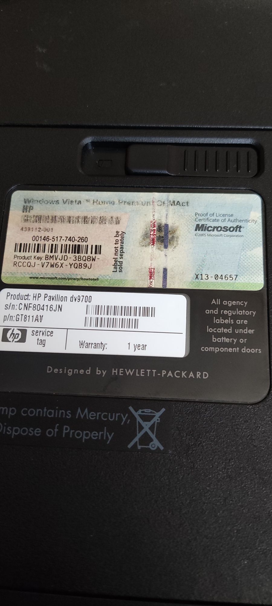 Hp Pavilion dv9700