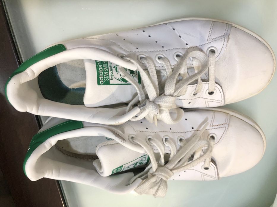 Sapatilhas brancas e verdes Stan Smith