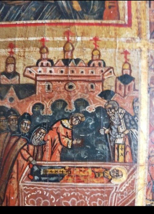 Ikona św. Mikołaja z życiem