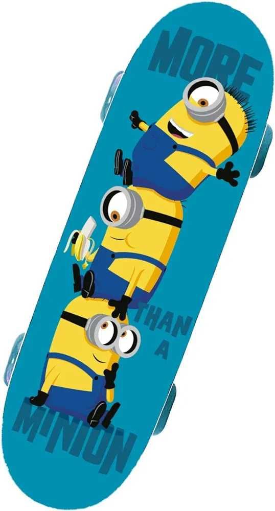 NOVO! Minions mini skate de madeira, 43 x 12 x 8 cm