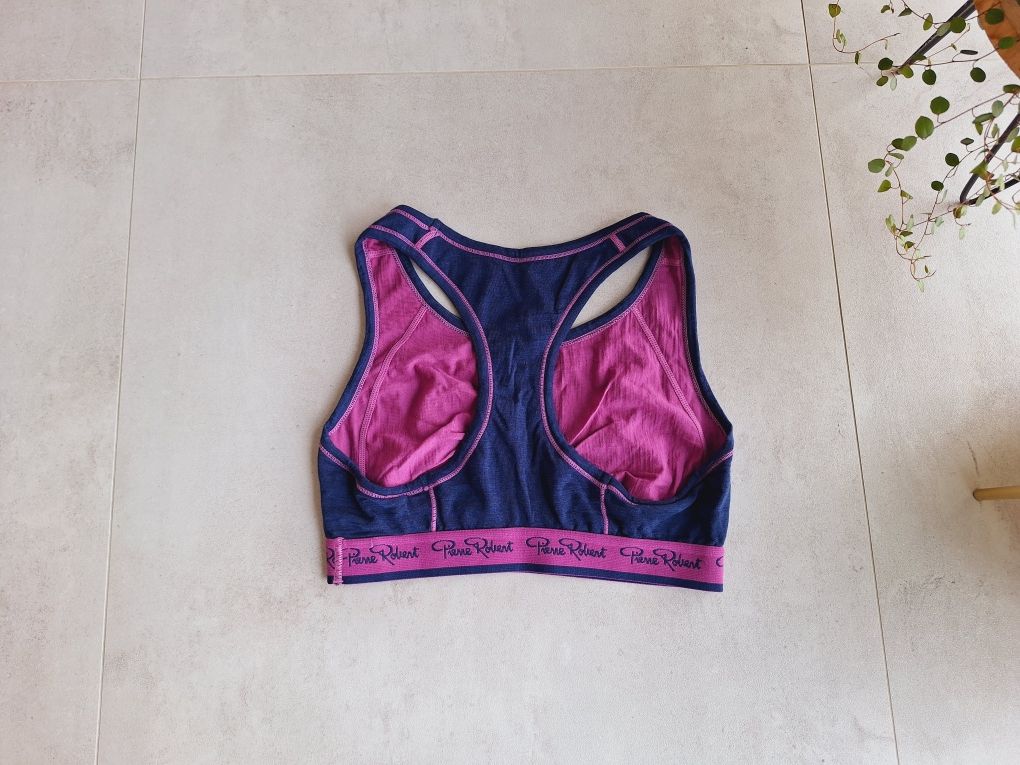 Biustonosz sportowy top wełniany termiczny Pierre Robert merino wool