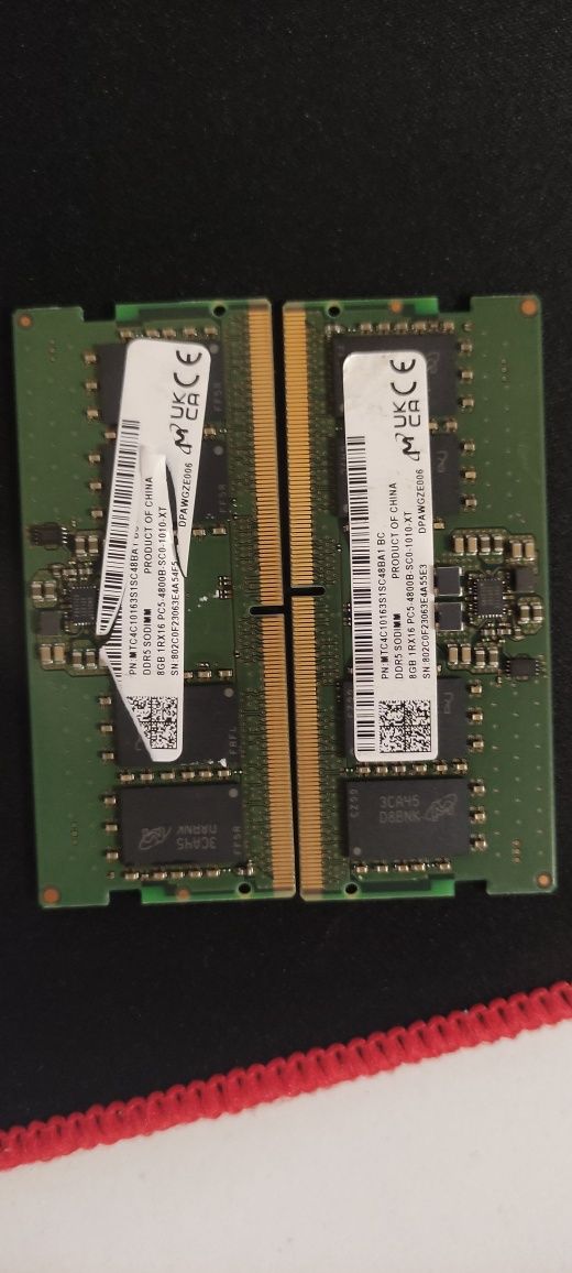 Micron 2x8 GB SO-DIMM DDR5 4800 MHz