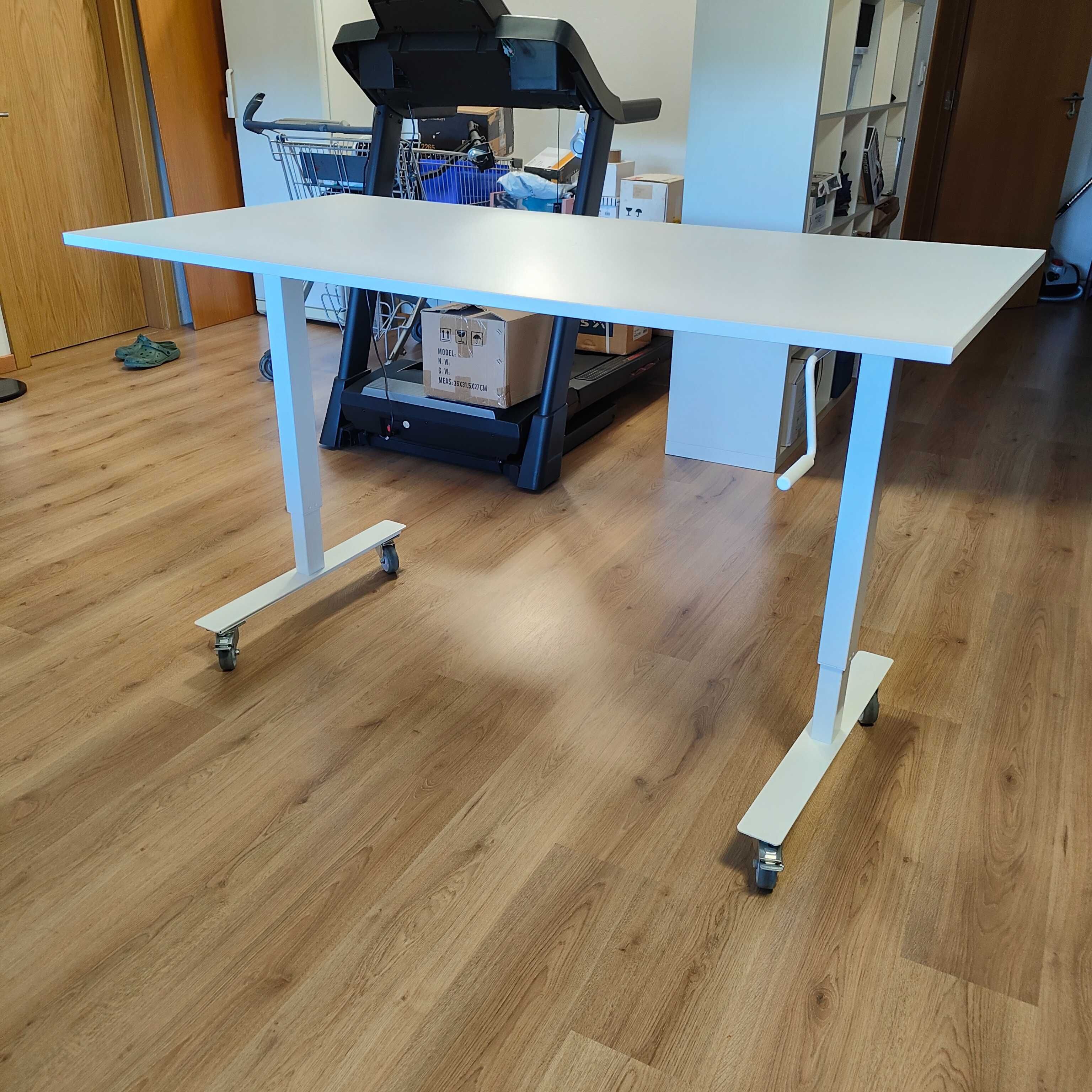 Secretária Regulável em Altura com Rodas 160x80 cm IKEA Trotten