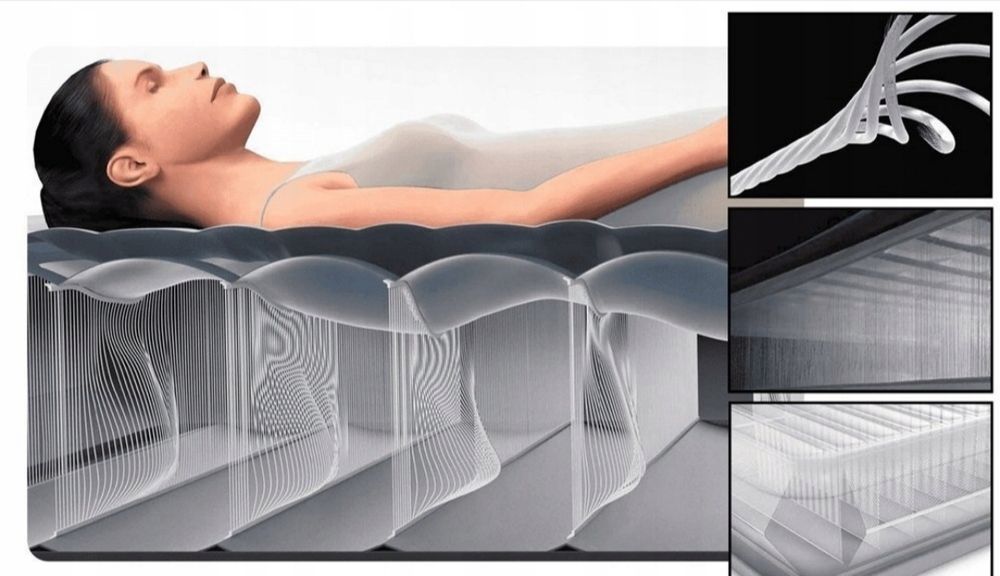 Materac dwuosobowy Intex 203 x 152 x 46 cm beże i brązy