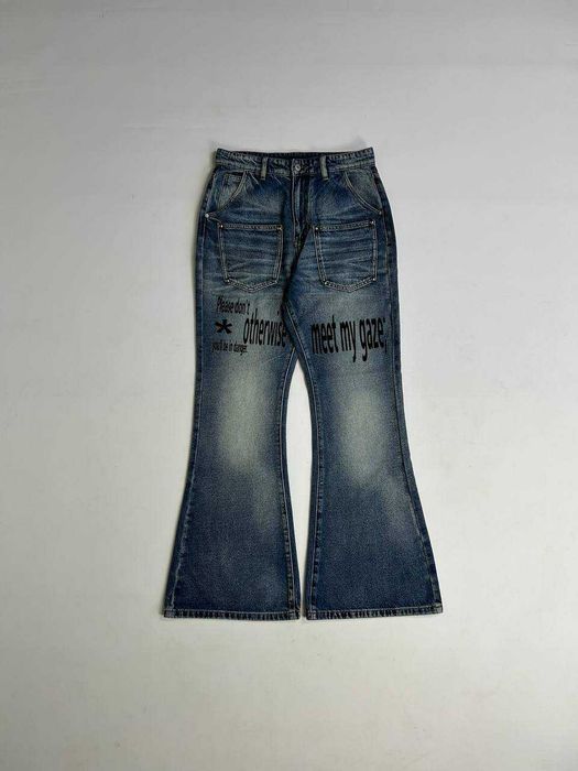 ARCHIVE Flared джинси faded джинсы синие сині клеш кльош skinny архив