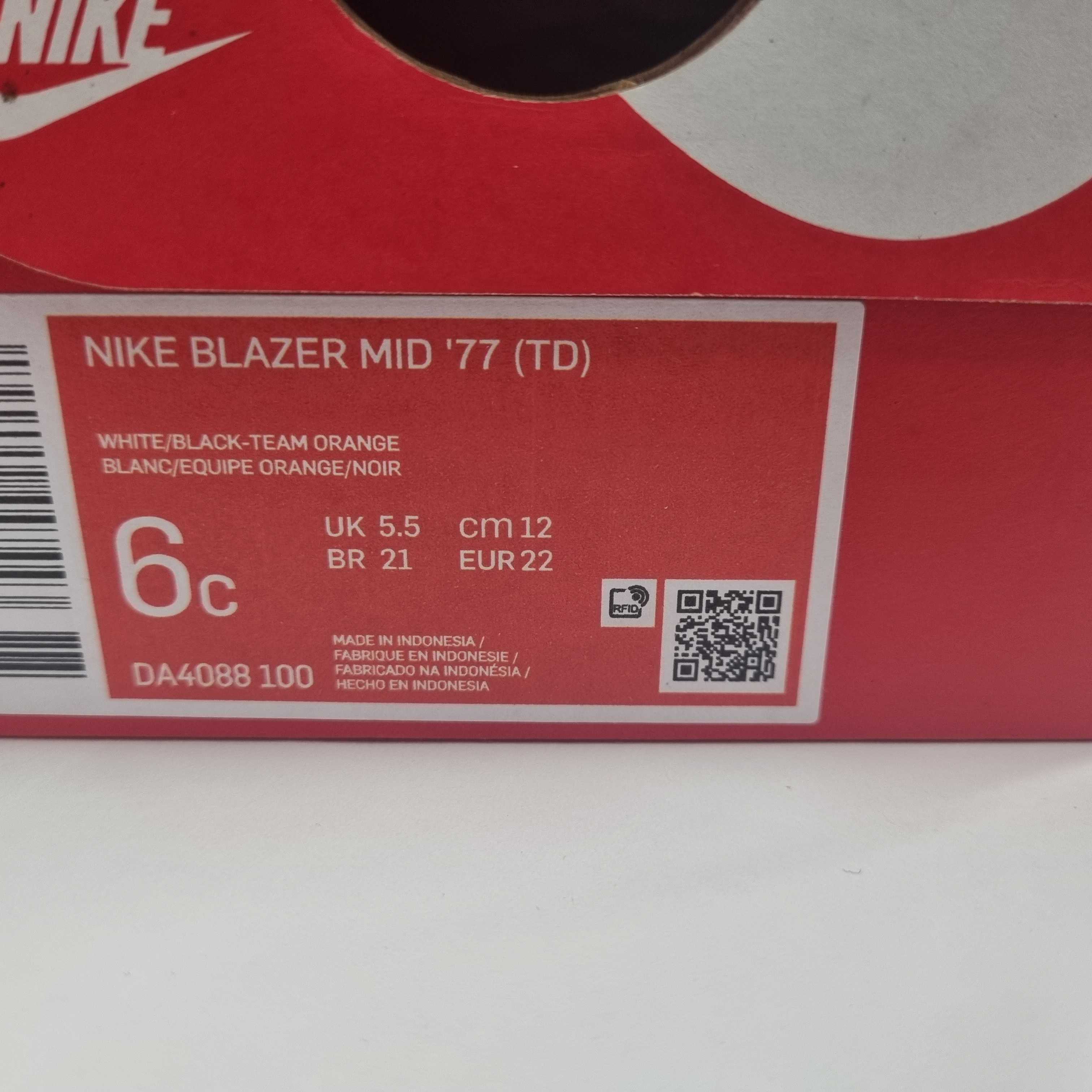 Ténis Novos: Nike Blazer Mid 77' (Bebé)