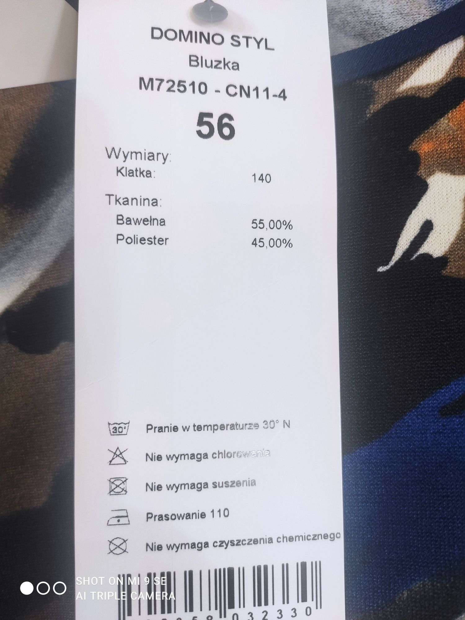 Bluzka typu nietoperz/ponczo roz.56 nieużywanana