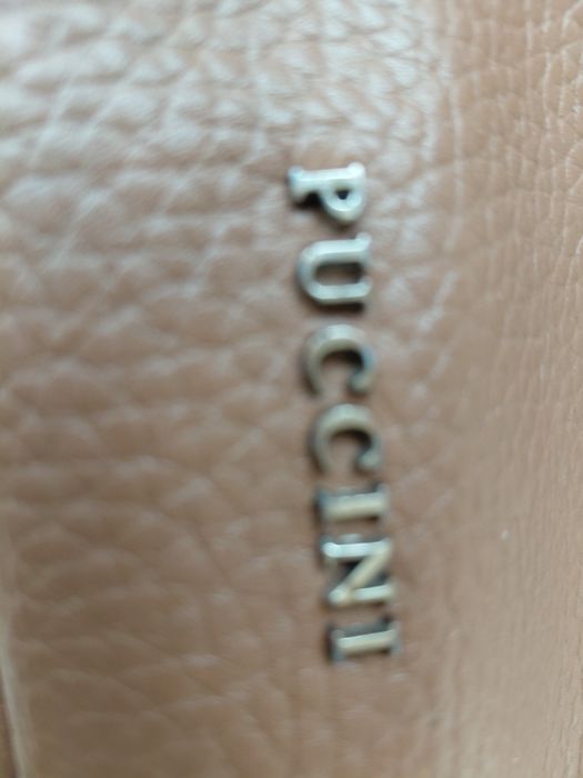 PUCCINI  brązowa torebka listonoszka skórzana