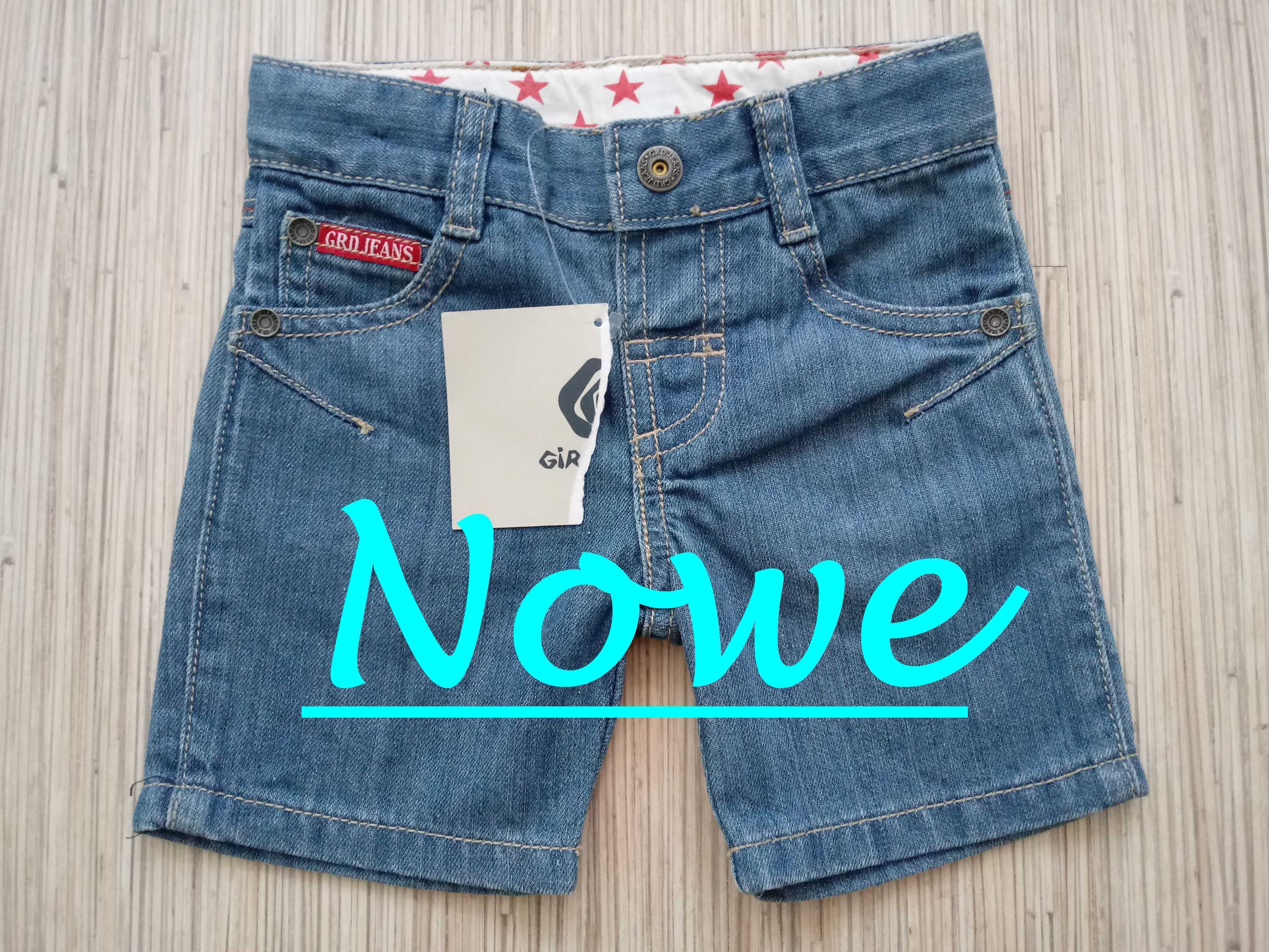 NOWE ~ GRD JEANS, krótkie spodenki / shorty jeansowe dla chłopca