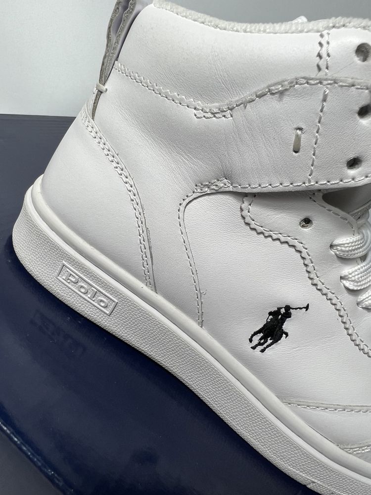 Nowe sneakersy dziecięce Polo Ralph Lauren białe skorzane 35 36 outlet