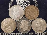 Francja 5 franków, 1855,1856,1876.1868.1869  Napoleon III