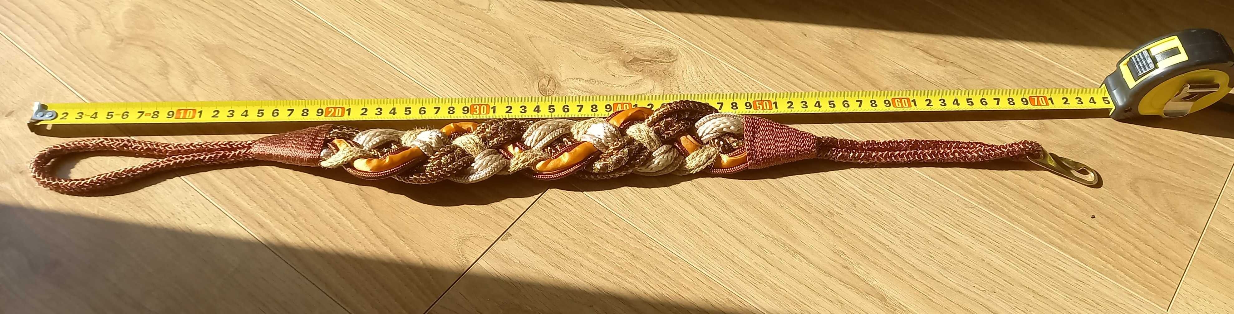 Ozdobny pasek pleciony do sukienki