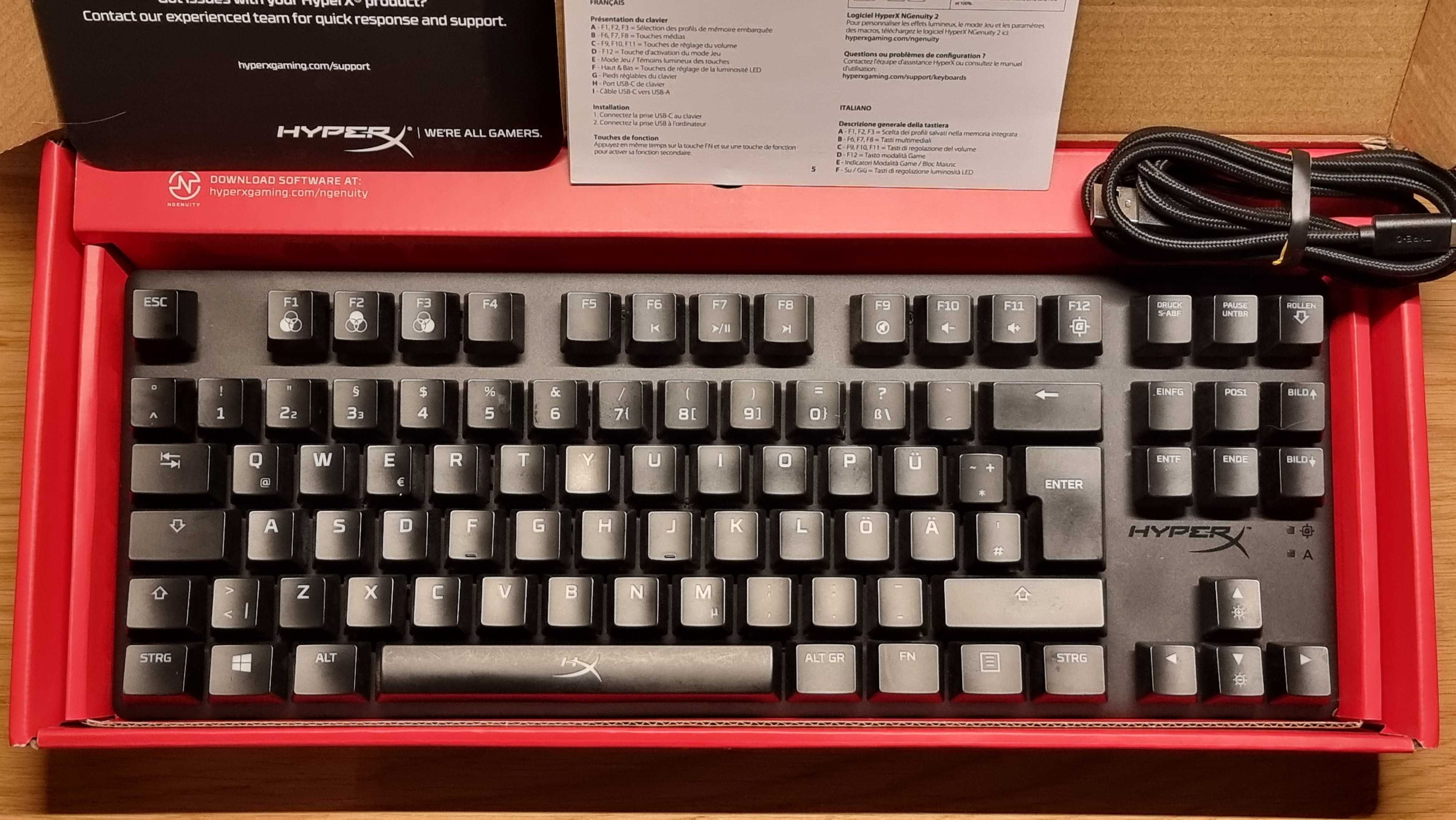 Hyperx Alloy Core Origins-Teclado Mecanico Gamer-Red Linear-RGB