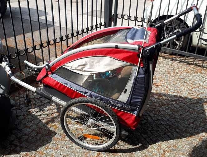 Używany wózek rowerowy dla dwojga dzieci - NordicCab.