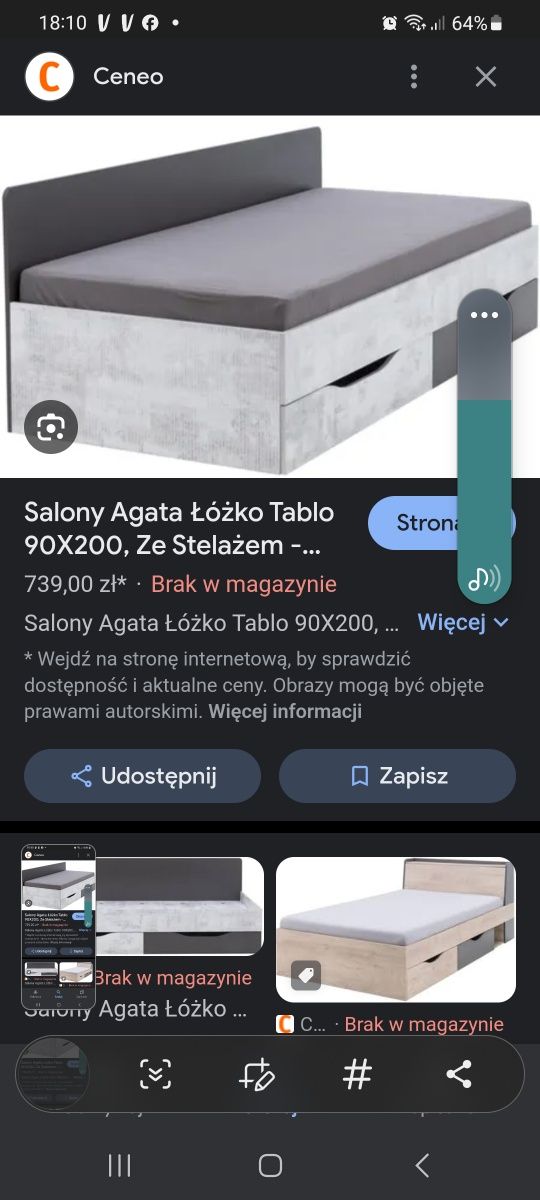 Lozko młodzieżowe z Agata meble