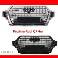 Решетка радиатора чёрная, хром Audi Q7 4M 2015, 2016, 2017, 2018, 2019