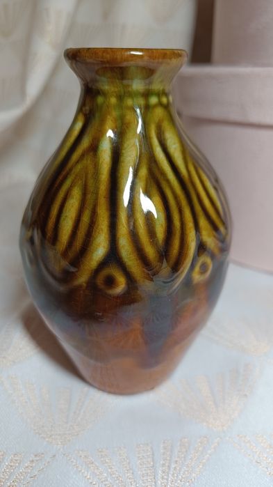 Ваза майоліка українська кераміка вінтажна.