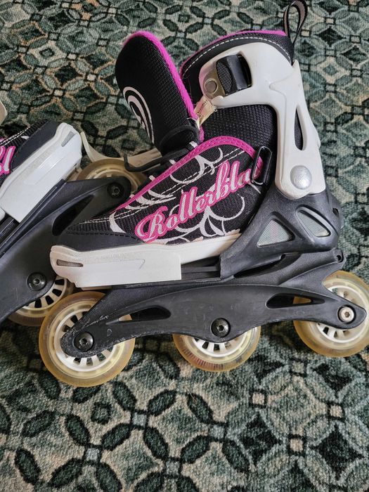 Дитячі ролики Rollerblade 28-32 для дівчинки + захист + шолом