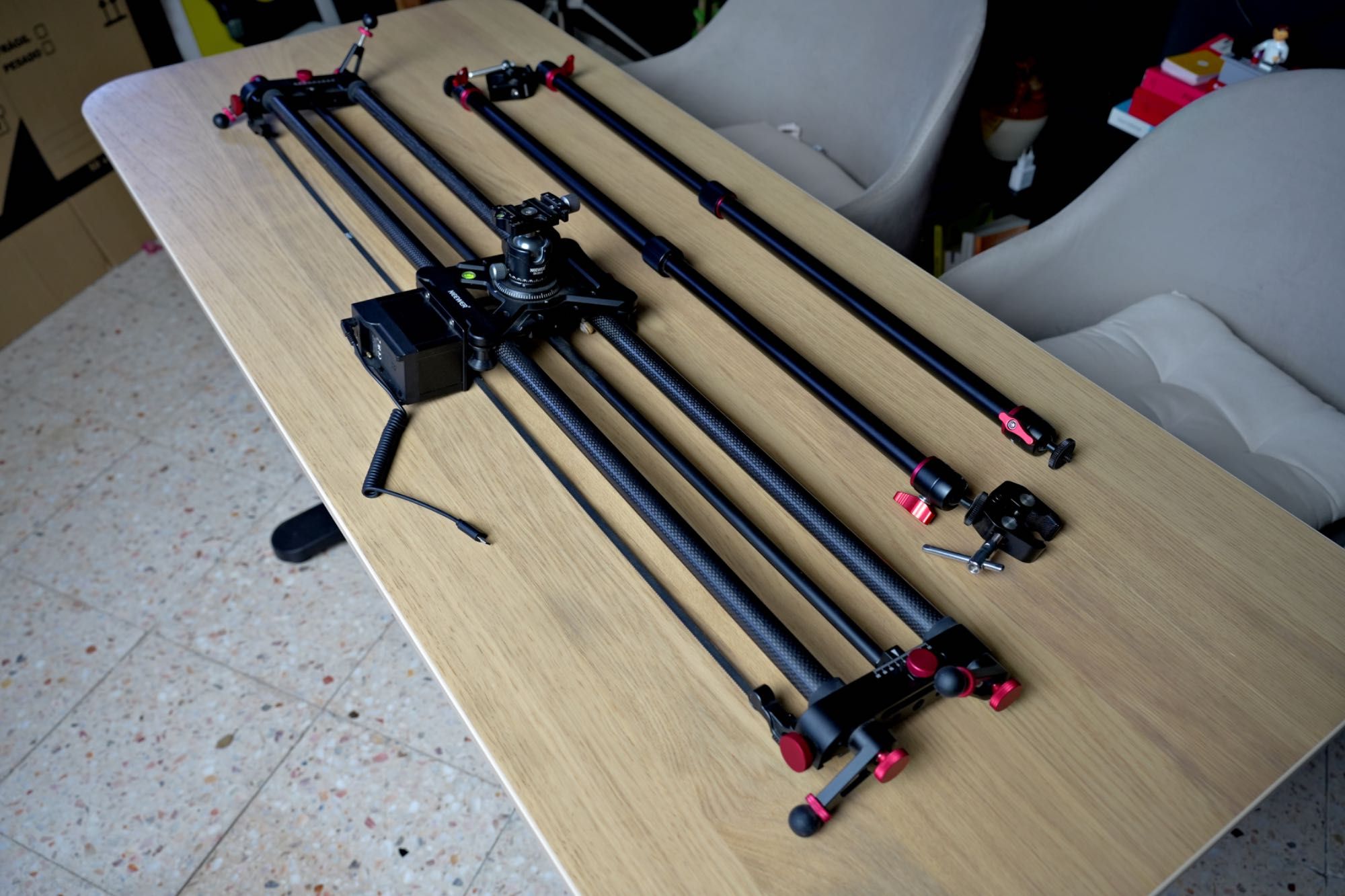 NEEWER Slider de câmara motorizada 100 cm + NEEWER Braço de suporte