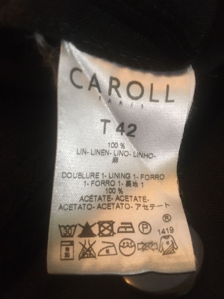 Vestido  camiseiro com cinto em linho “Carol”