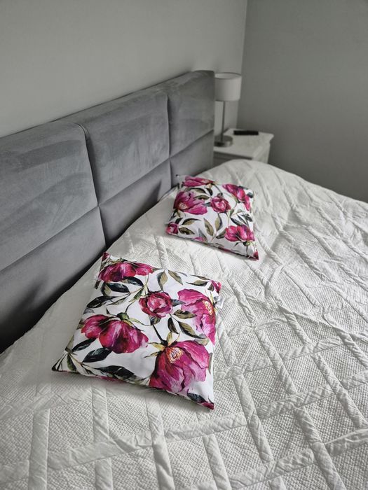 Zasłony piwonie różowe +2 poszewka + firana gratis