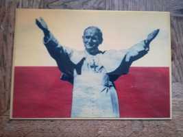 Stara flaga z pleksi z wizerunkiem Jana Pawła II cena 04.05