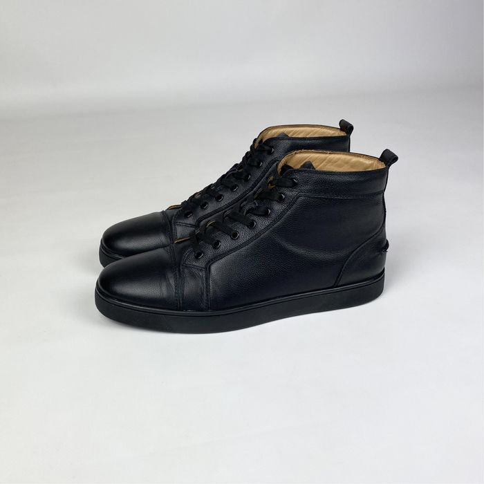 Christian Louboutin кросівки оригінал високі шкіряні чорні р 45 46