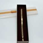 Złota bransoleta 585 12,96gram 20cm Gucci Blaszka grawer Nowa PEŁNA