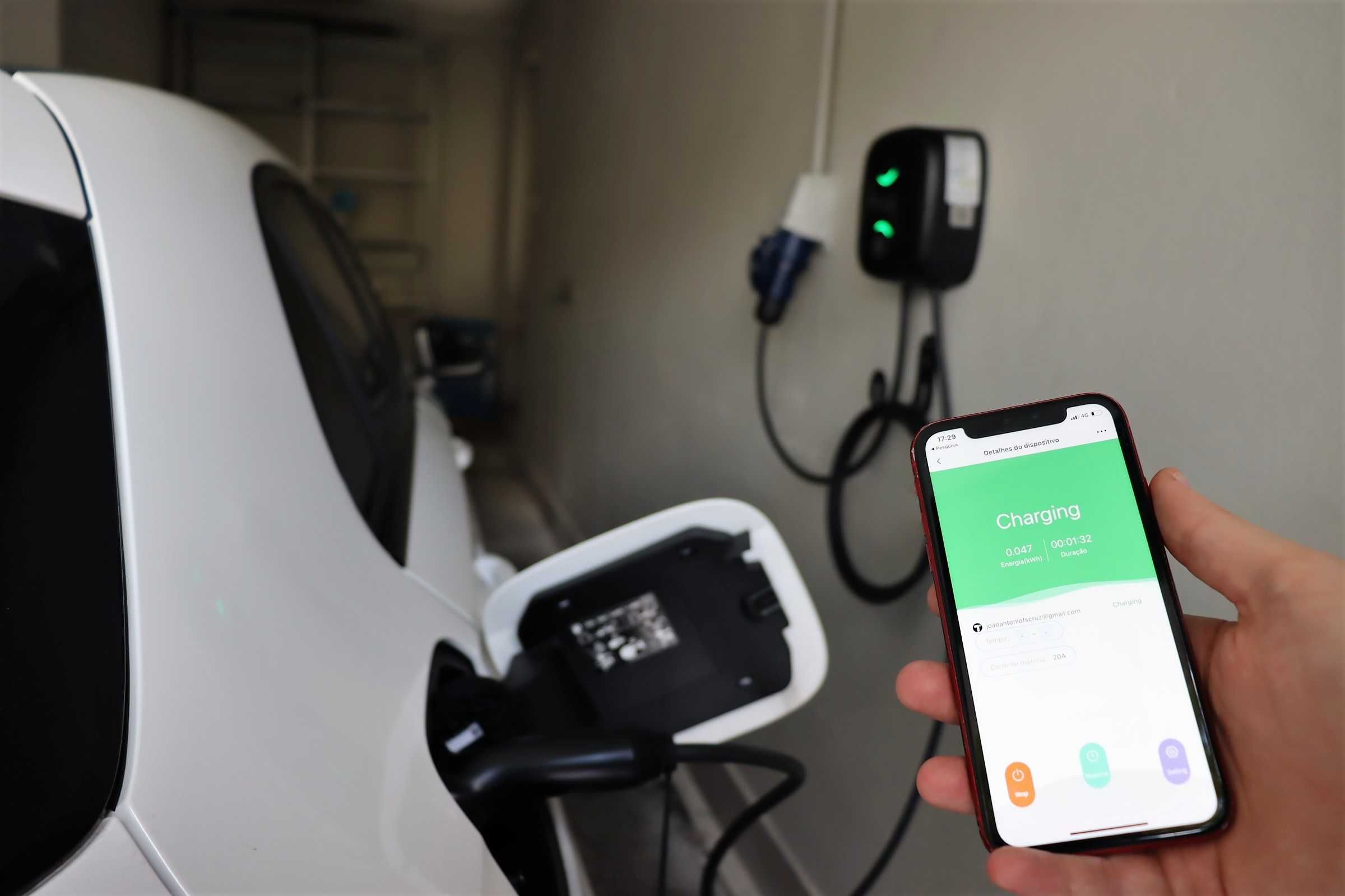 Wallbox Inteligente 7/11/22kW c/ Balanceamento de Carga Automático