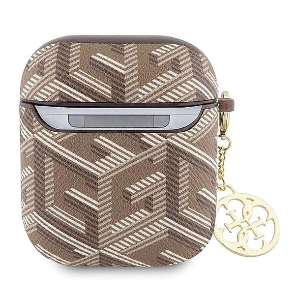 Etui Guess GCube Charm na AirPods 1/2 - brązowe