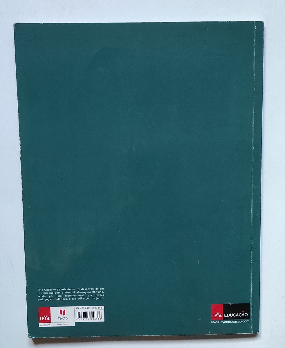 Caderno de atividades Mensagens 10º Português