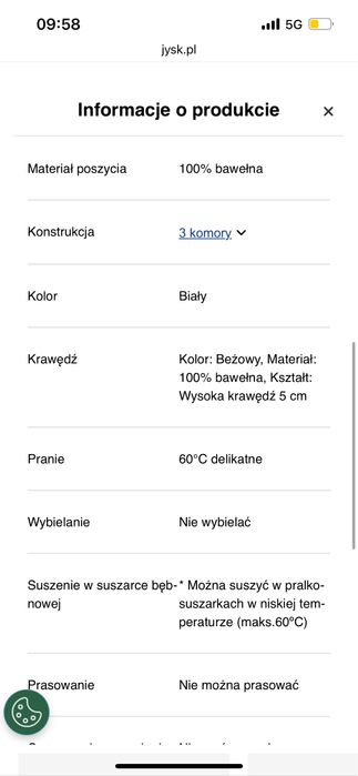 Nowa poduszka Nonsnibba jysk z pierzem kaczym