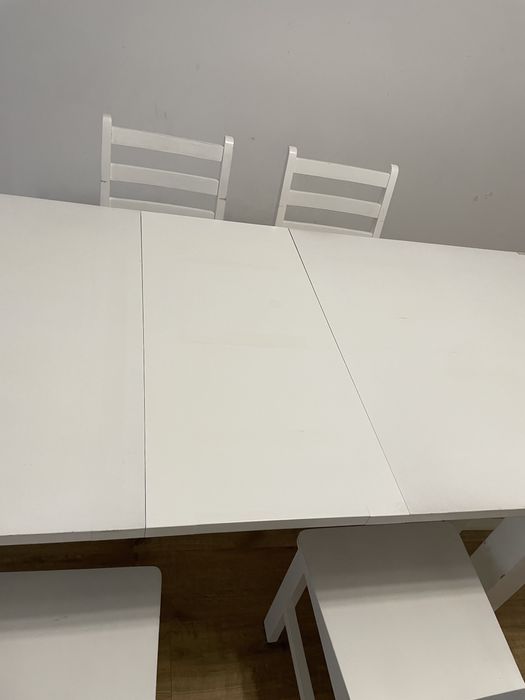 Stół drewniany rozkładany  dł.160-200xszer.90xgł.80 + krzesła GRATIS