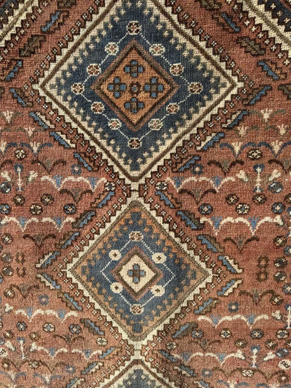 Vintage wełniany dywan perski r.tkany Iran Afshar 200x160 gal 8 tyś