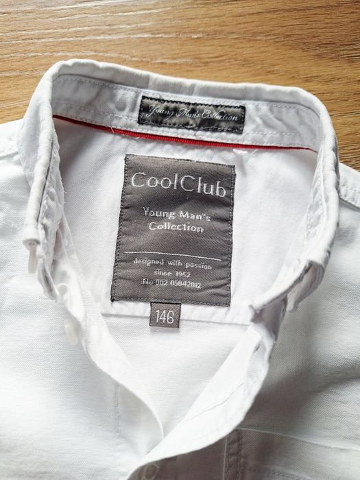 Śliczna biała galowa koszula chłopięca 146cm, Cool Club, stan celujący