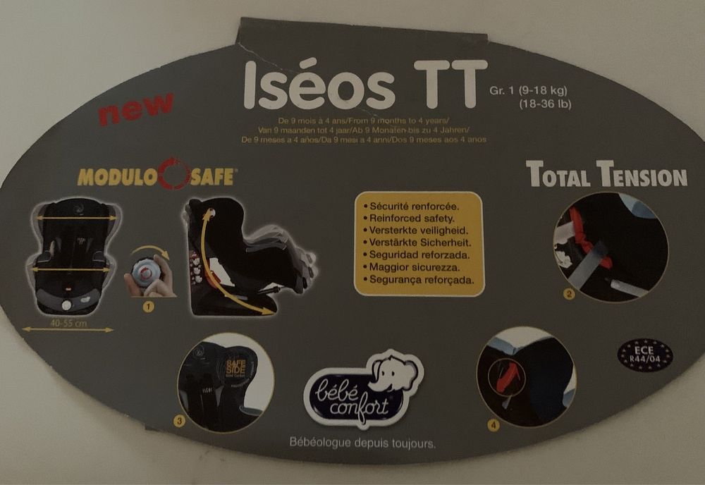 Cadeira Auto Grupo 1 (dos 9 aos 18kg) da marca Bébé Confort