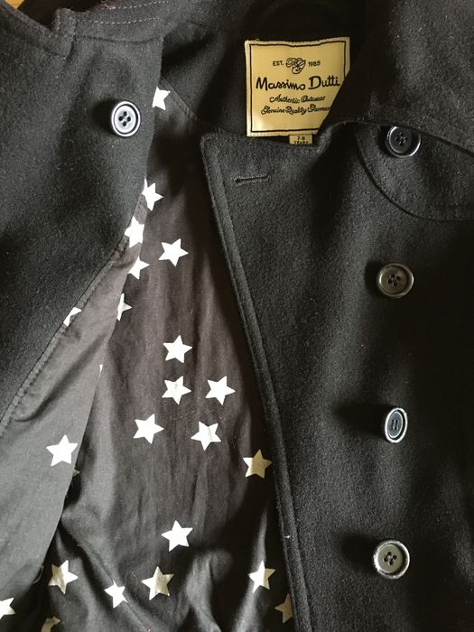 Casaco preto massimo dutti menina 7/8 anos