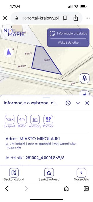 Działka budowlana Mikołajki
