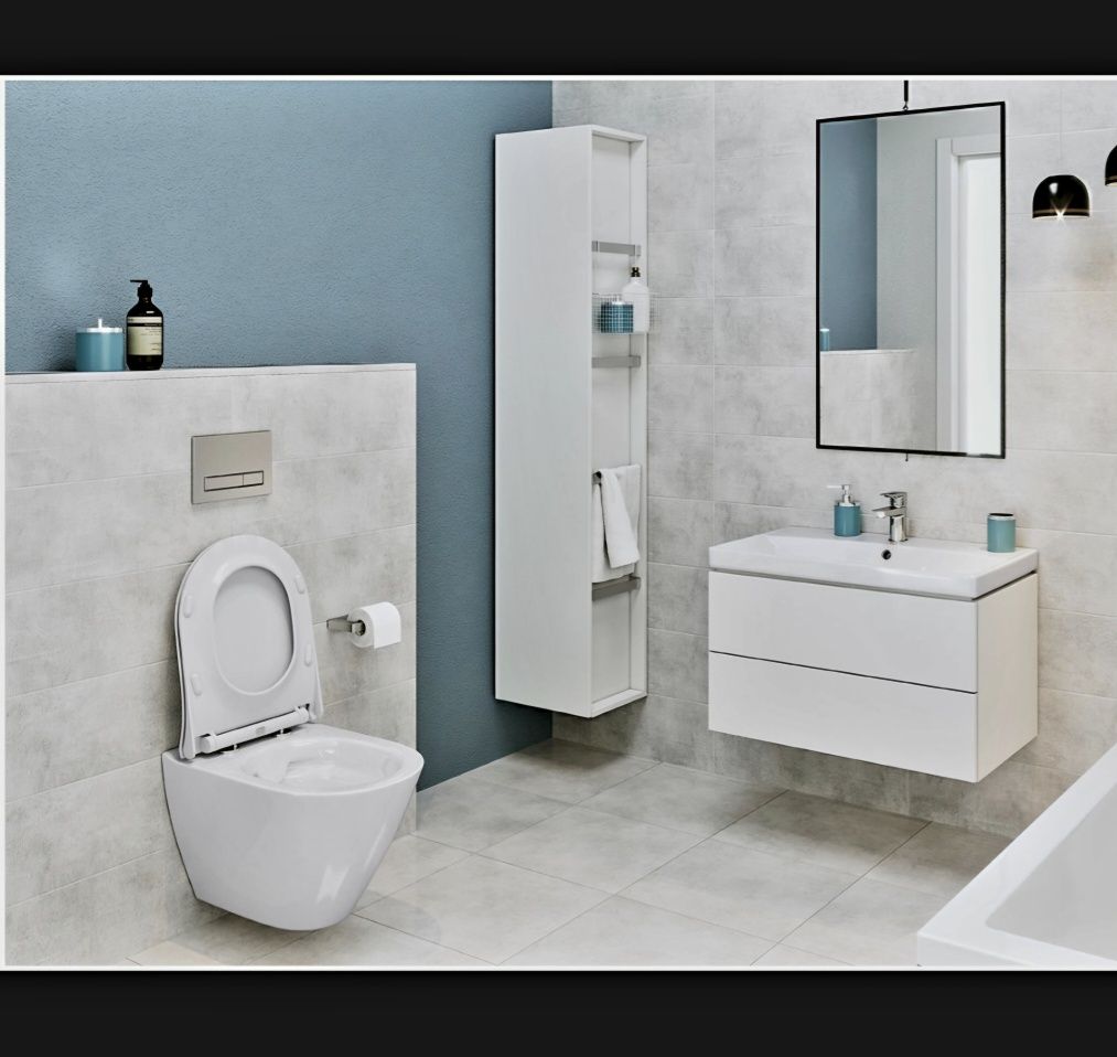 WC Nowa miska wiszaca City Oval New z deską wolnoopadajaca