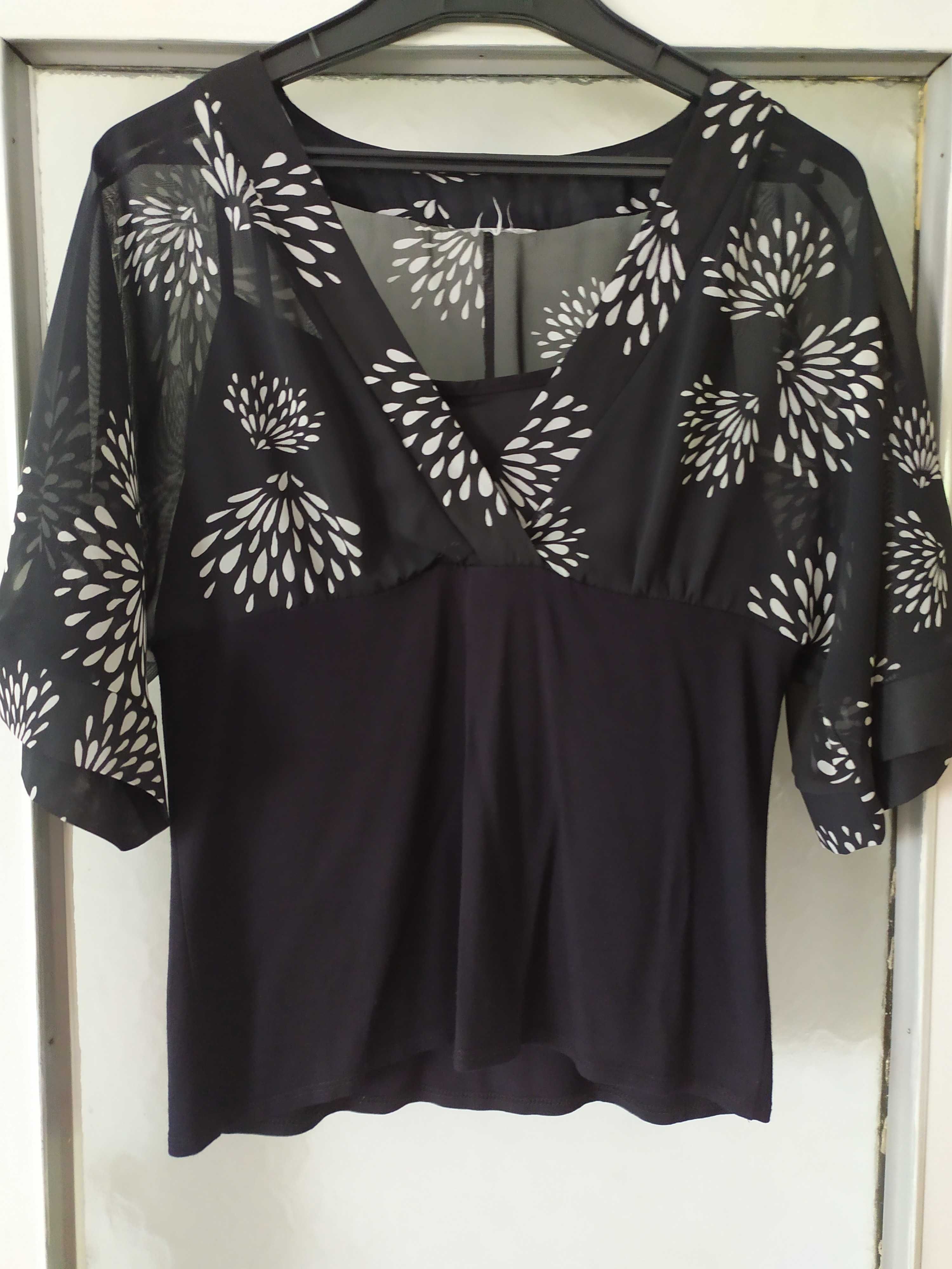 Bluzka czarna kimonowa
